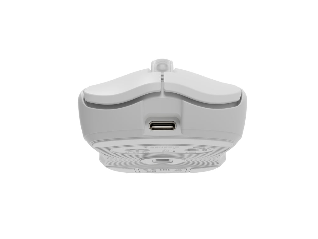 Souris Gaming Zircon 500 Droitier RF Wireless, Bluetooth et USB Type-C, Optique 10000 DPI, Blanche