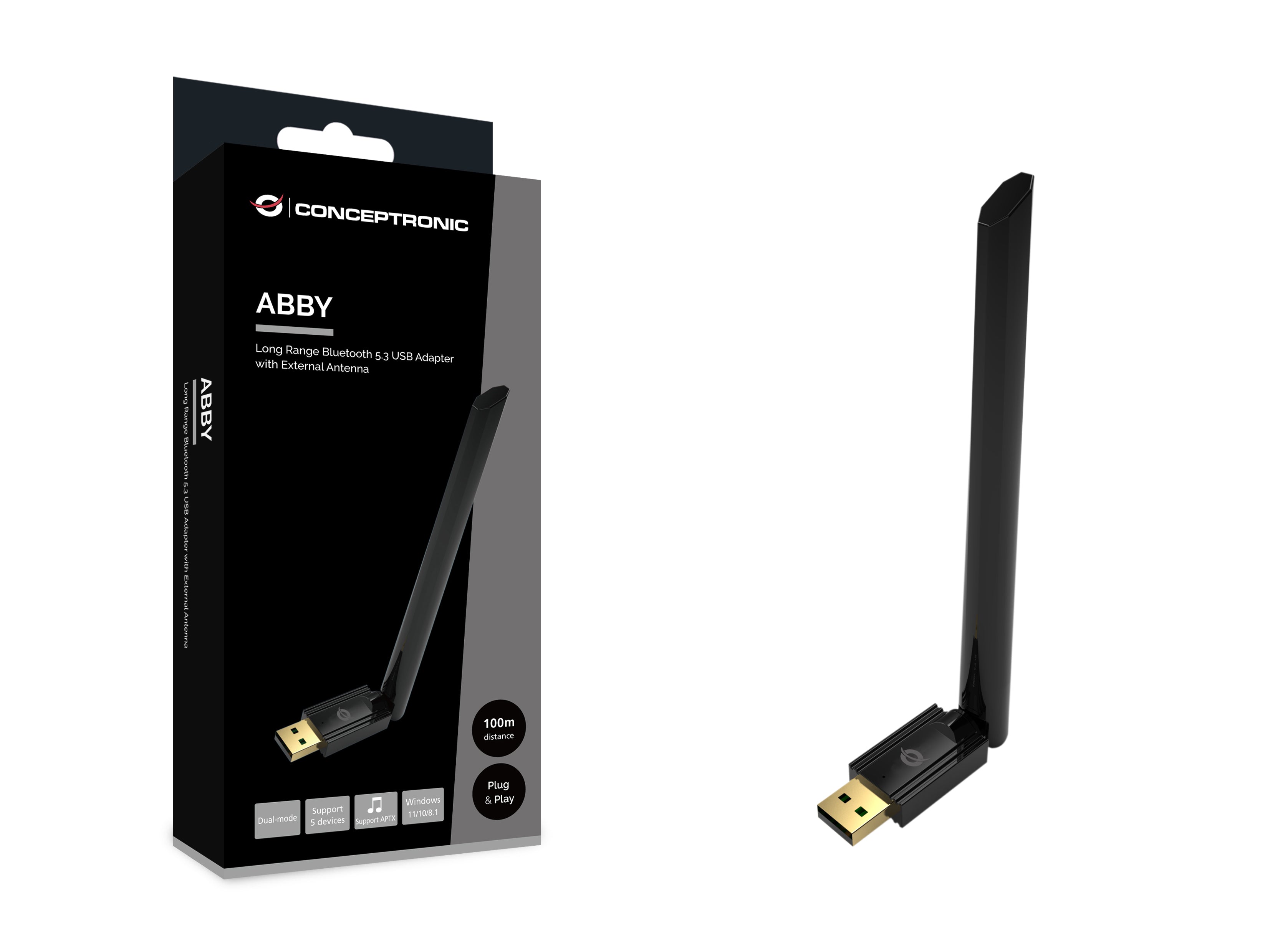 Conceptronic ABBY17B carte réseau Interne Bluetooth 3 Mbit/s