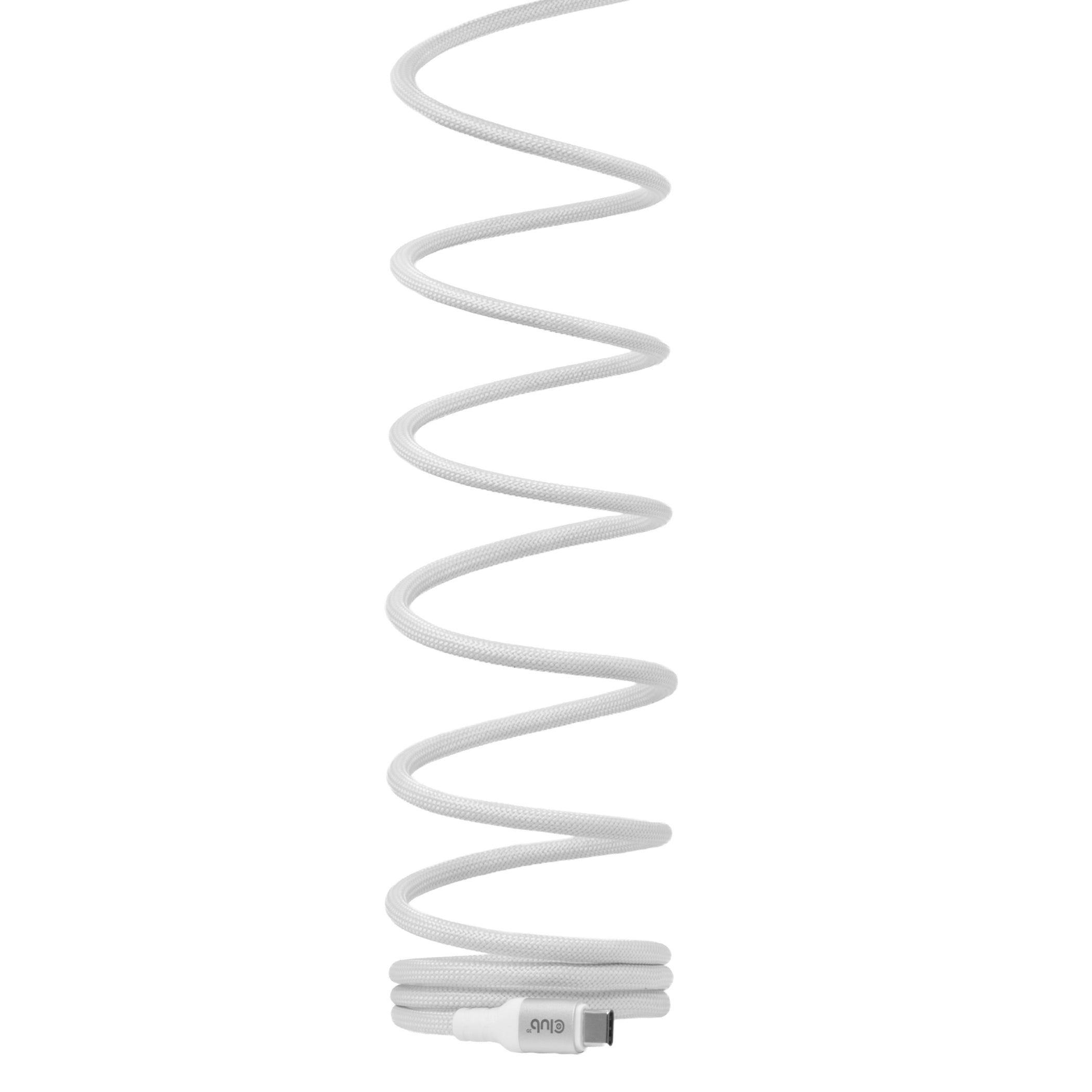 CLUB3D CLUB 3D USB-C Magnetic-Coil Cable White câble USB 2 m USB C 0,48 Gbit/s 240 W Blanc
