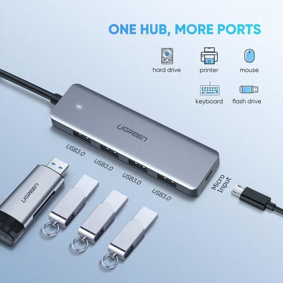 Ugreen 70336 hub & concentrateur USB 3.2 Gen 1 (3.1 Gen 1) Type-C 5000 Mbit/s