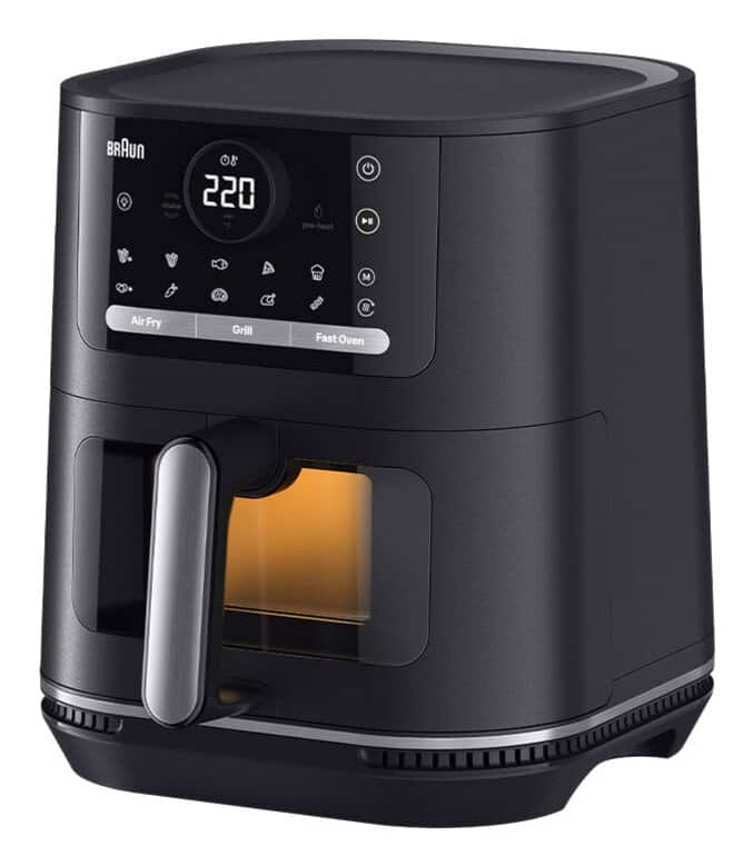 Braun HF 5075 Unique Autonome 2000 W Friteuse d’air chaud Noir, Gris