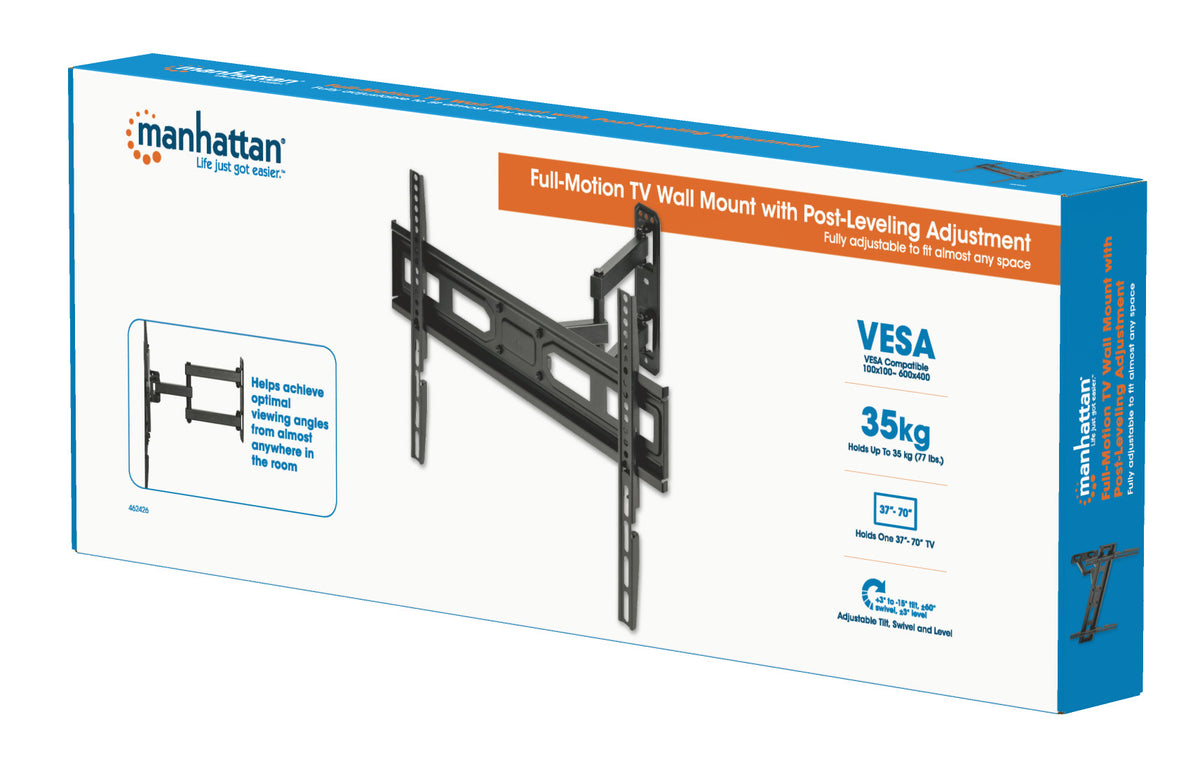 Manhattan 462426 Support pour Téléviseur jusqu'à 177,8 cm (70") Noir