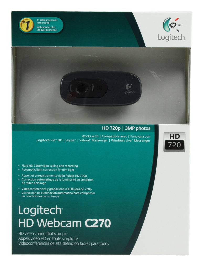 Logitech HD C270 1280 x 720 Webcam
