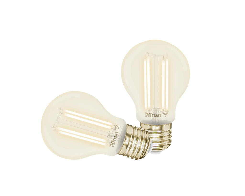 Trust 71300 Ampoule Intelligente Wi-Fi, Éclairage Connecté, Lot de 2