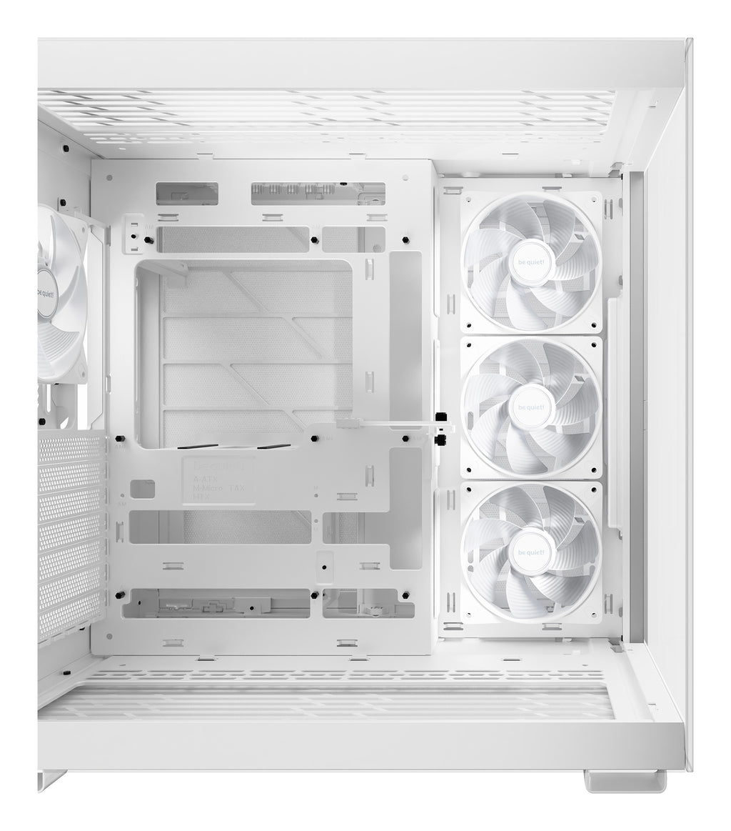 be quiet! Light Base 600 LX Blanc | Boîtier PC ARGB vitré, Mini ITX / Micro ATX / ATX, 4 ventilateurs Light Wings 120 mm PWM