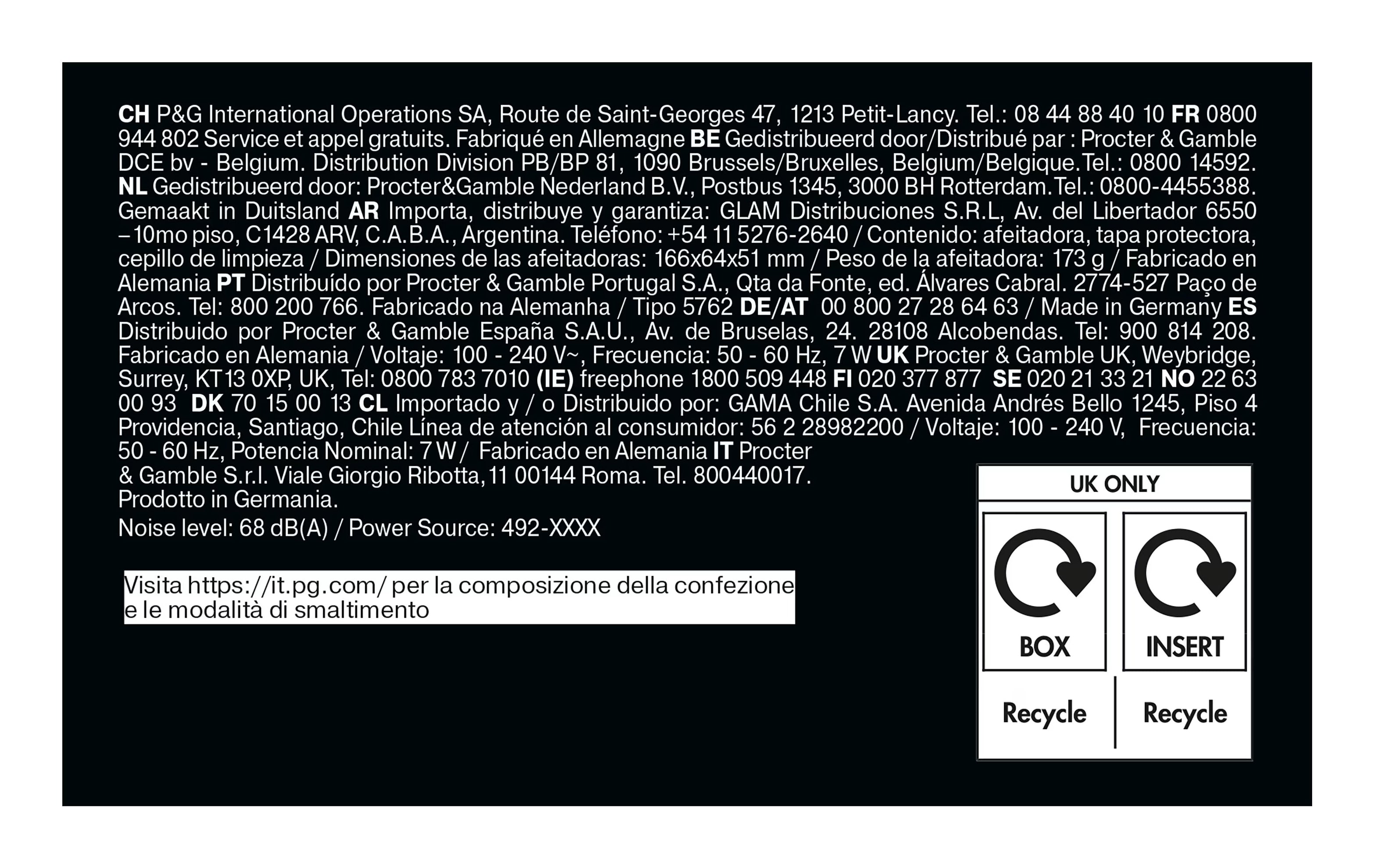 Braun Series 5 52-B1000s Rasoir à grille Noir