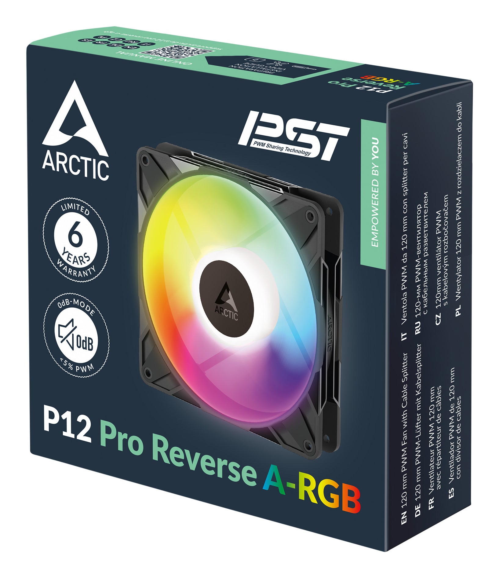 ARCTIC Freezer P12 Pro Reverse A-RGB Boitier PC Ventilateur 12 cm Noir 1 pièce(s)