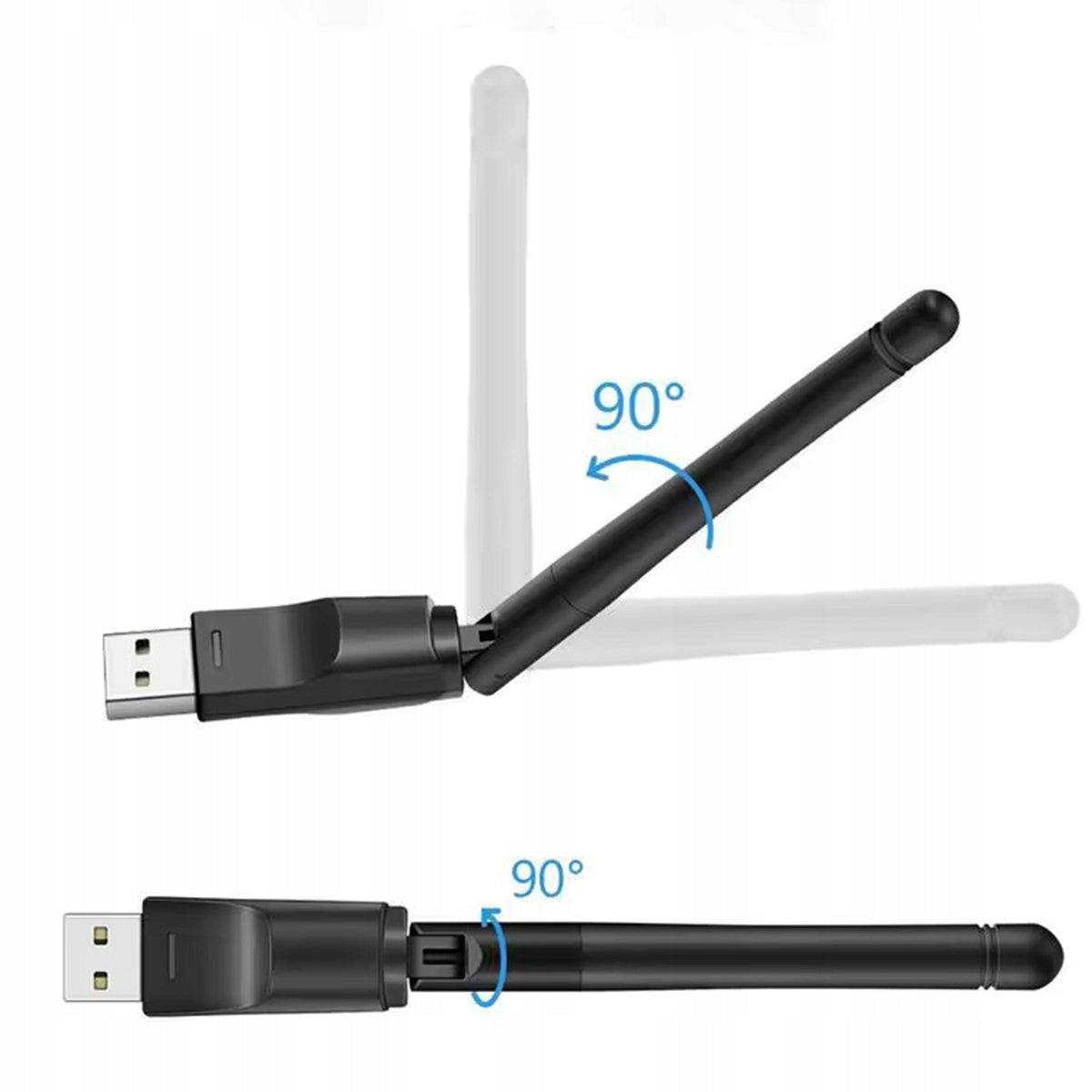 Carte réseau, adaptateur Wi-Fi USB, antenne Wi-Fi pour tuner et décodeur DVB-T2 HEVC Zenwire WD-1516