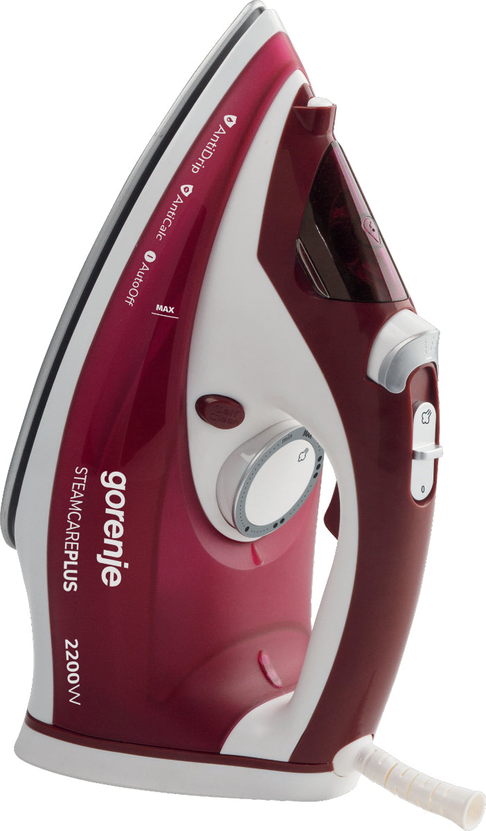 Gorenje SIH2200RBC Fer à vapeur Semelle en céramique 2200 W Rouge