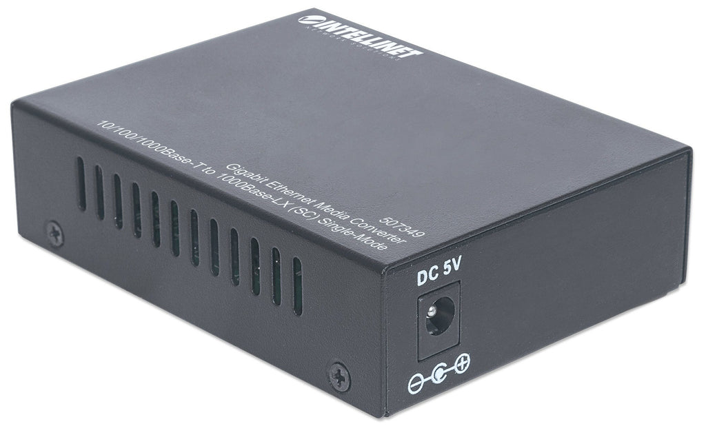 Intellinet 507349 Convertisseur de Support Réseau 1000 Mbit/s 1310 nm Monomode Noir