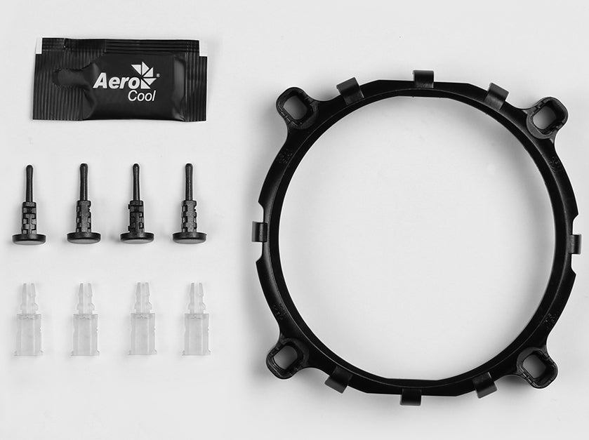 Aerocool Core Plus Refroidisseur de Processeur 13,6 cm, Noir et Blanc