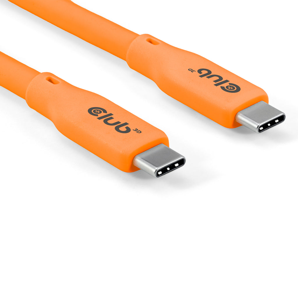 CLUB3D Câble USB4 Gen 2x2 USB-C vers USB-C, 20 Gbit/s, 240W, 2m, Orange