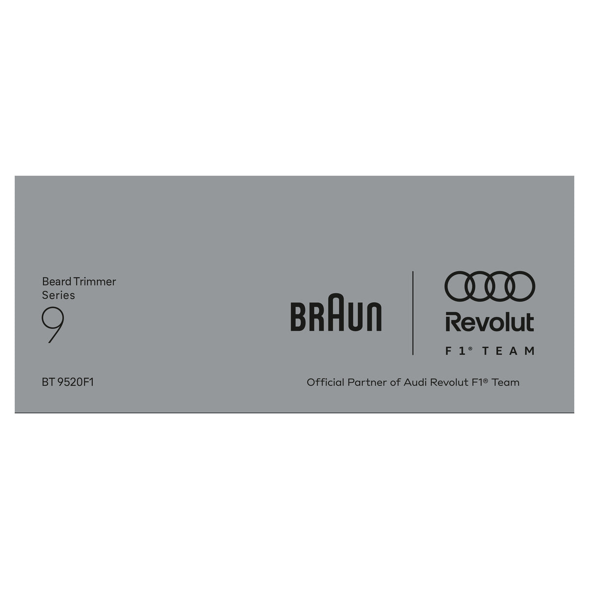 Braun BeardTrimmer 9 BT9520 F1 Batterie Mouillé & sec Noir, Gris
