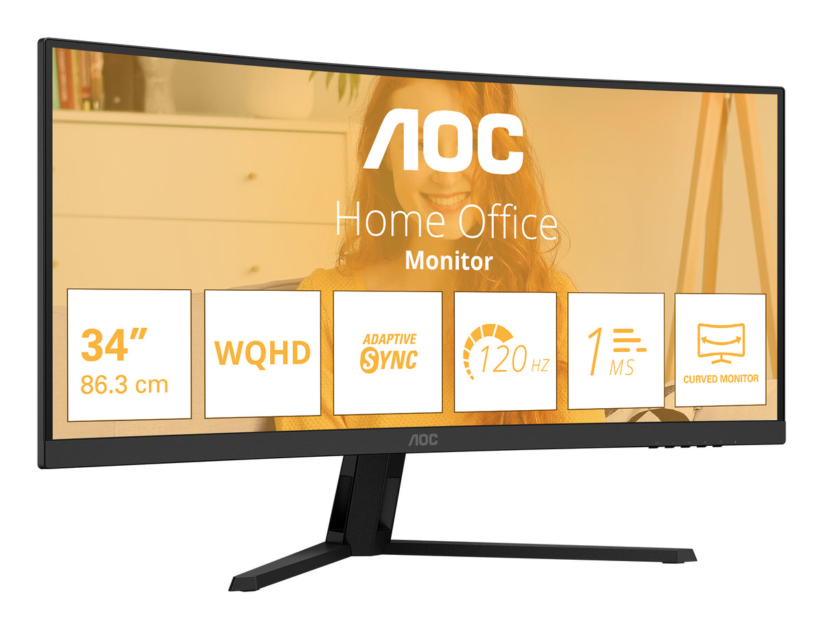 AOC B3 CU34B3E Écran PC Courbe 34" Wide Quad HD LED Noir