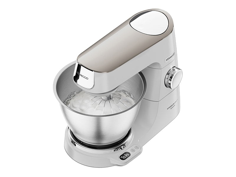 Kenwood KVC65.001WH Robot de Cuisine 1200 W, Bol 5 L en Acier Inoxydable, Blanc, Balances Intégrées