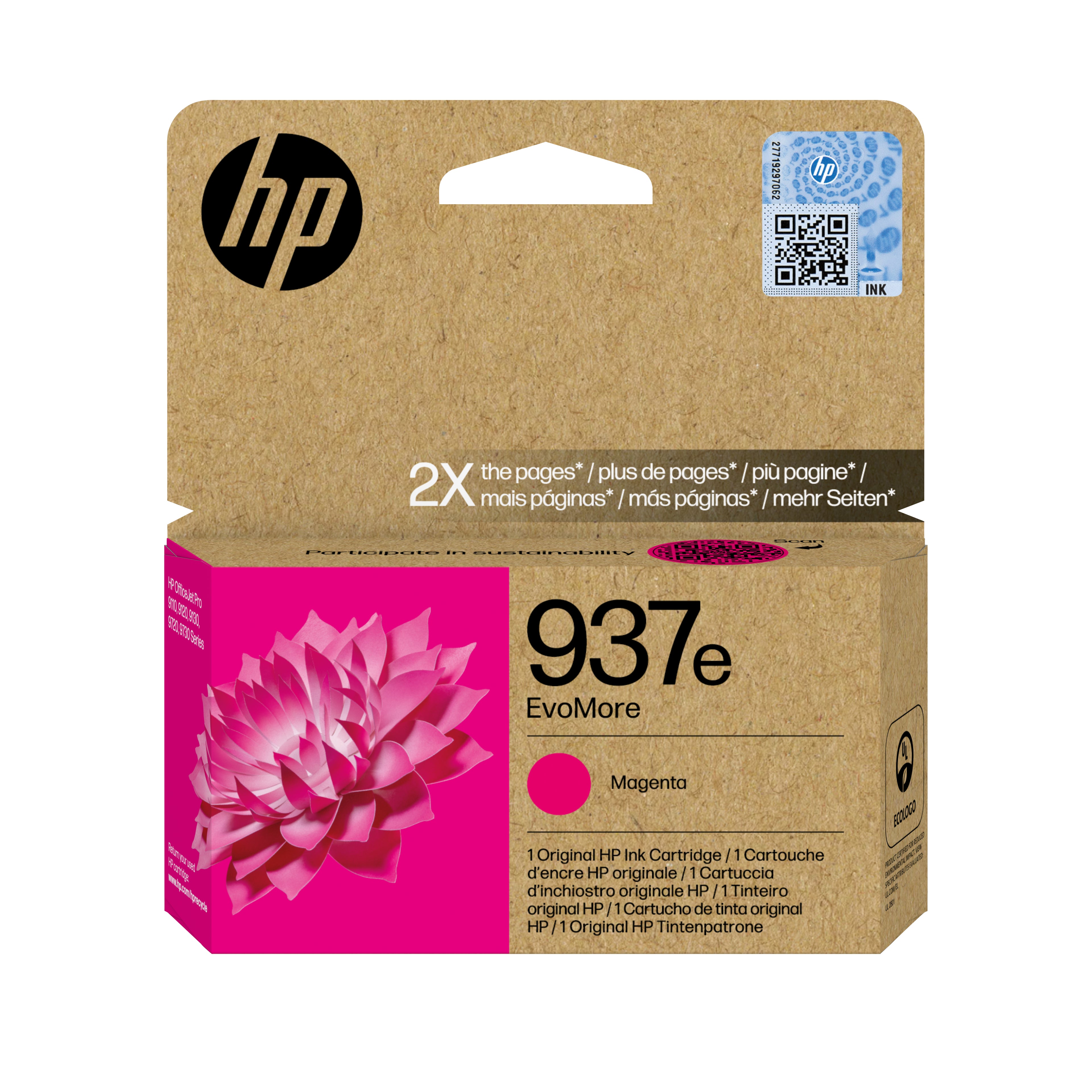HP 937e Cartouche d’encre authentique Magenta EvoMore