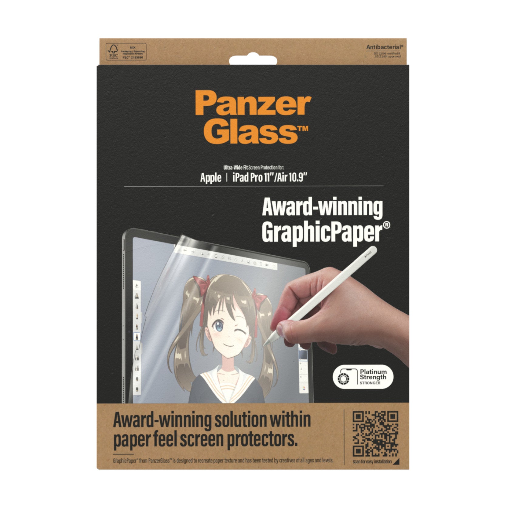 PanzerGlass ® GraphicPaper® Screen Protector iPad Pro 11″ (2018, 2020-2022, 2024) | iPad Air 10.9'' (2020, 2022) Protection d'écran transparent Apple 1 pièce(s)