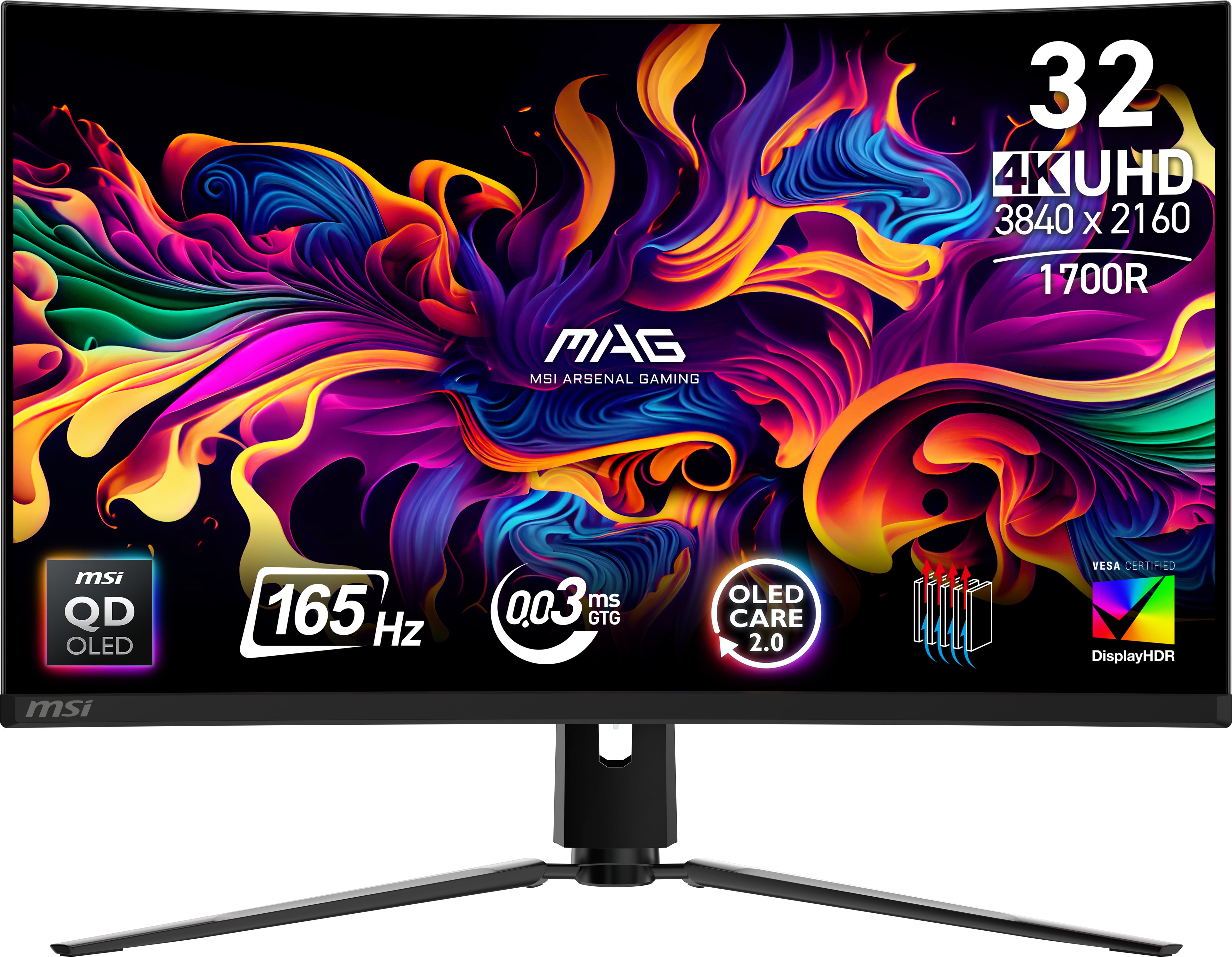 MSI MAG 321CUP QD-OLED écran plat de PC 80 cm (31.5") 3840 x 2160 pixels 4K Ultra HD Noir