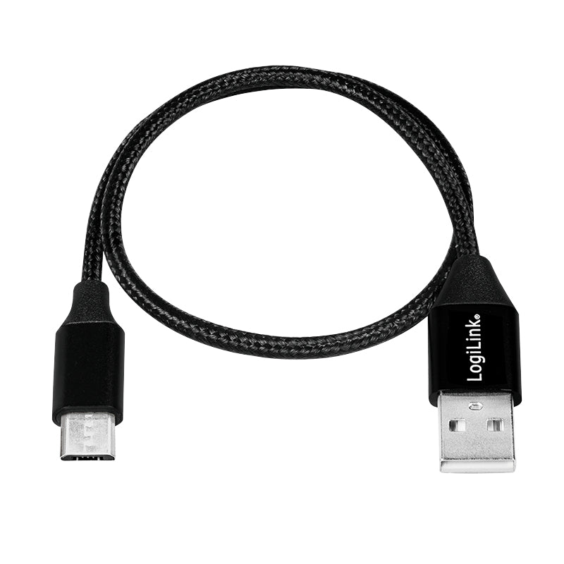LogiLink CU0143 câble USB USB 2.0 0,3 m USB A Micro-USB B 0,48 Gbit/s Noir - vue 2