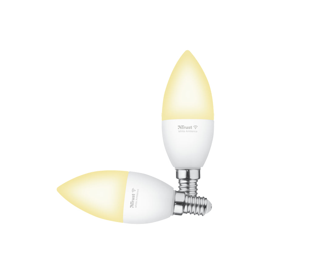 Trust 71297 Ampoule Intelligente Wi-Fi, Blanc, Lot de 2