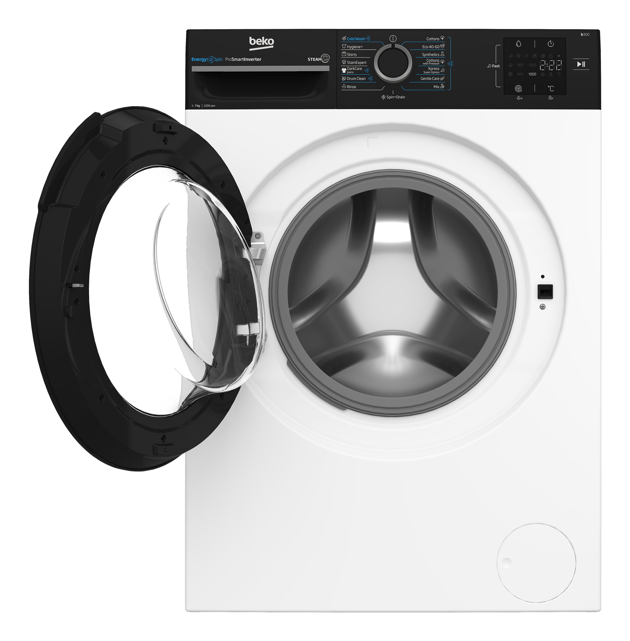 Beko b300 BM3WFSU37213WPBB machine à laver Charge avant 7 kg 1151 tr/min Blanc