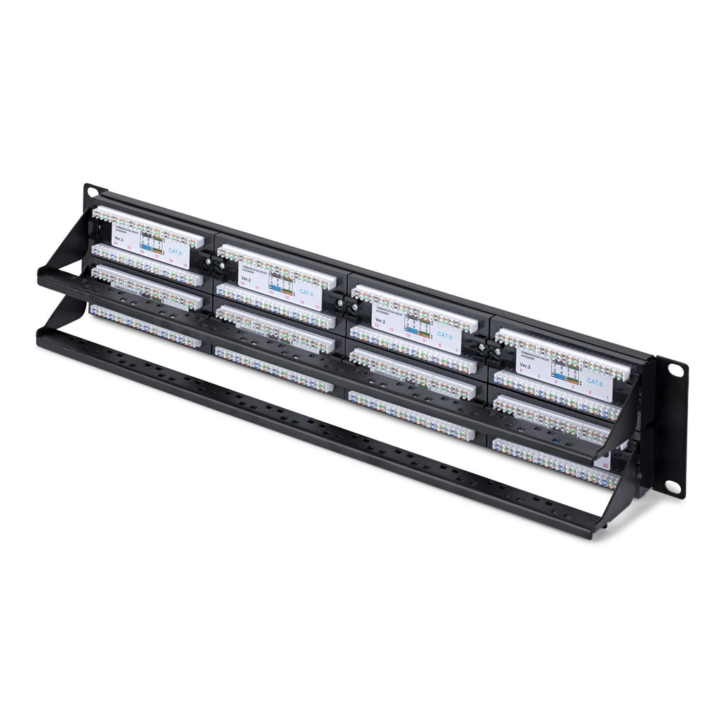 StarTech.com Panneau Patch Cat6 48 Ports 2U Monté en Rack, RJ45, UTP, 110 Punch-Down