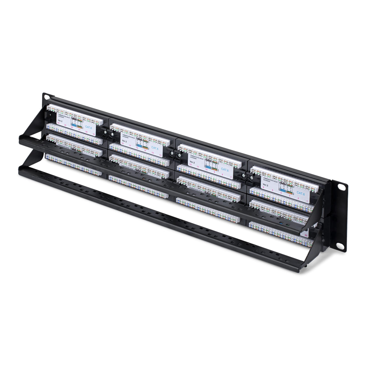 StarTech.com Panneau Patch Cat6 48 Ports 2U Monté en Rack, RJ45, UTP, 110 Punch-Down
