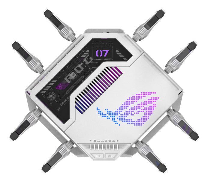 ASUS ROG Rapture GT-BE19000AI routeur sans fil 10 Gigabit Ethernet Tri-bande (2,4 GHz / 5 GHz / 6 GHz) Blanc