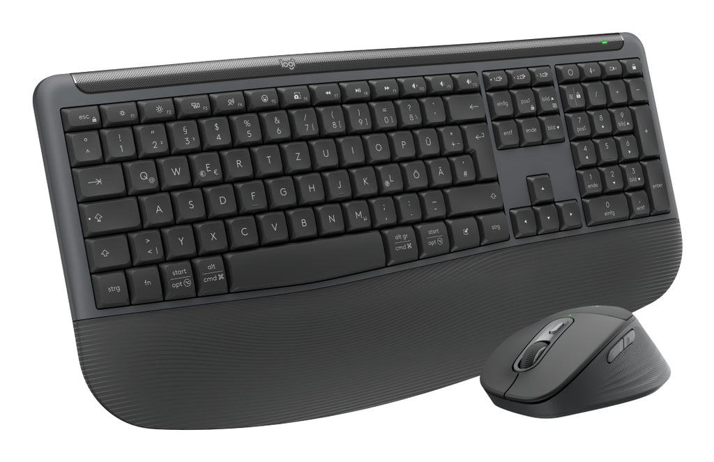 Logitech Signature Comfort Plus Combo MK880 for Business Sæt med mus og tastatur Pressestempel Trådløs Tysk