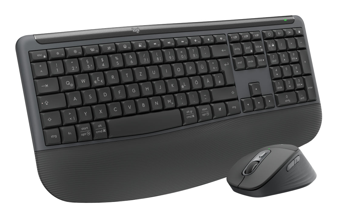Logitech Signature Comfort Plus Combo MK880 for Business Sæt med mus og tastatur Pressestempel Trådløs Tysk