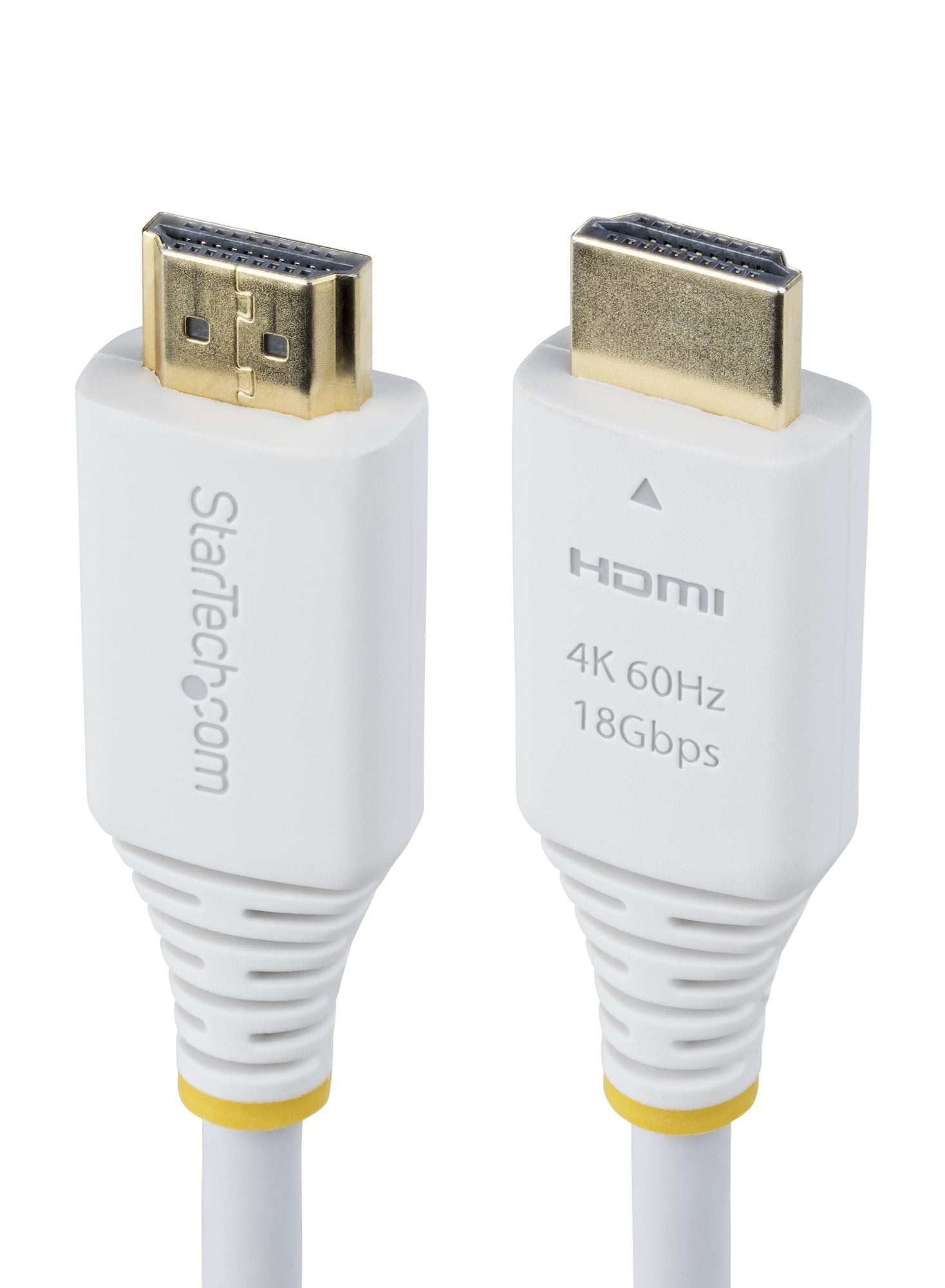 StarTech.com Câble HDMI Haut Débit Certifié Premium de 3m, 4K 60 Hz/1440p 144 Hz, HDR10/HDCP 2.2/ARC, 18 Gbps, Câble UHD HDMI 2.0 pour Téléviseur/Moniteur/Écran, Gaine TPE, Blanc