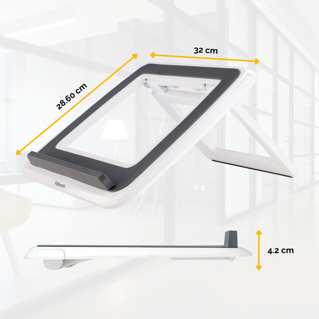 Fellowes Support QuickLift pour Ordinateur Portable I-Spire Series, Blanc
