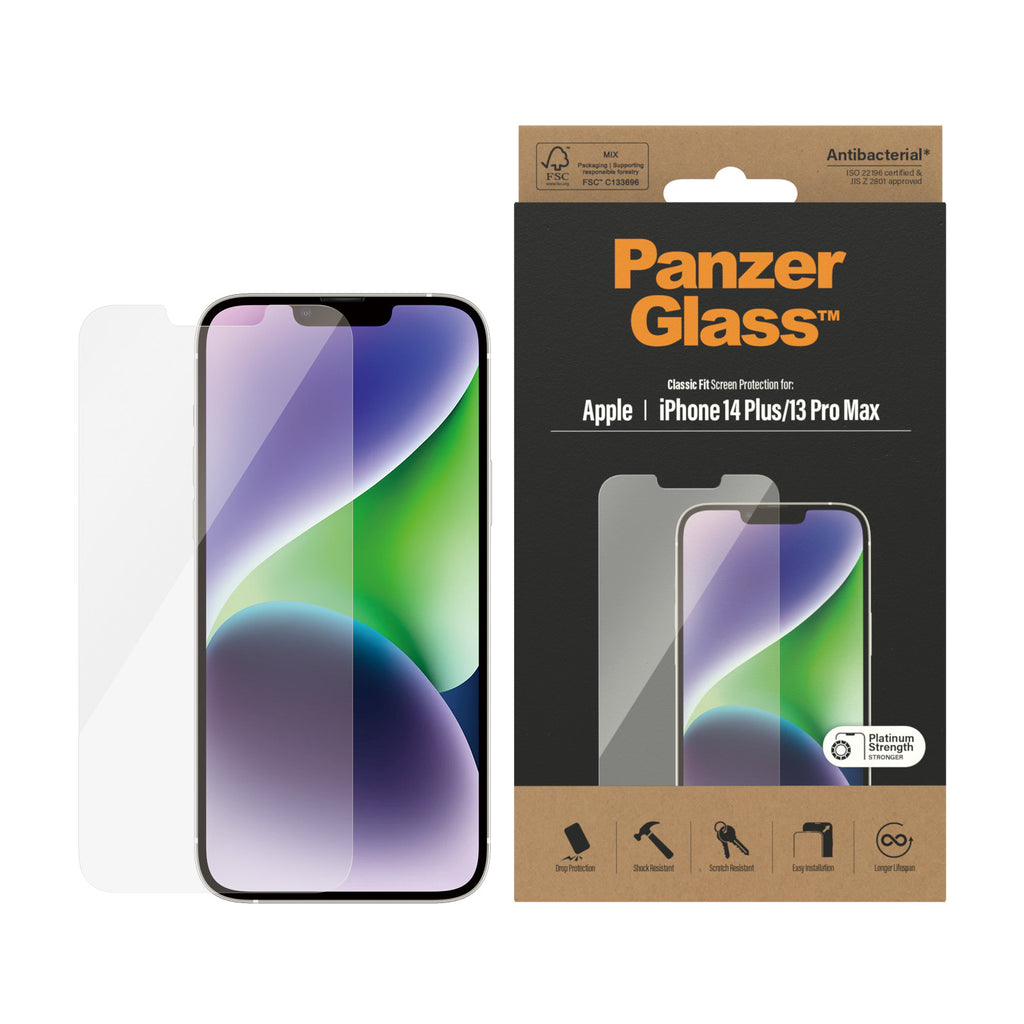 PanzerGlass ® Screen Protector iPhone 14 Plus | 13 Pro Max | Classic Fit Protection d'écran transparent Apple 1 pièce(s) - vue 2