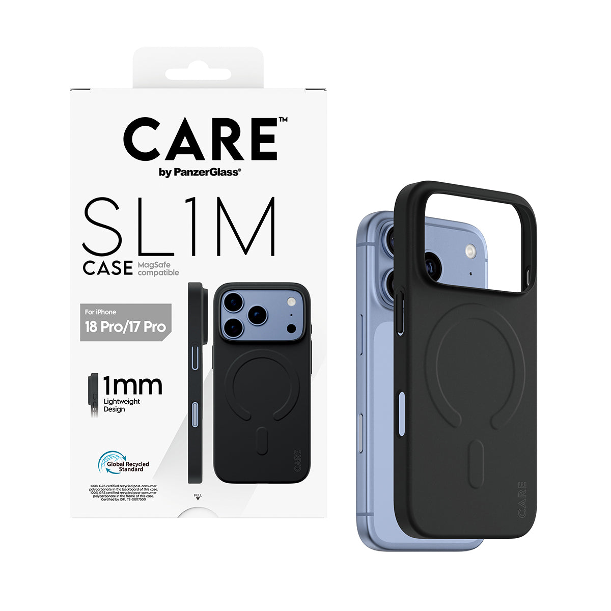PanzerGlass CARE™ by ® SL1M Case Black w. MagSafe iPhone 2026 Pro | 17 Pro coque de protection pour téléphones portables