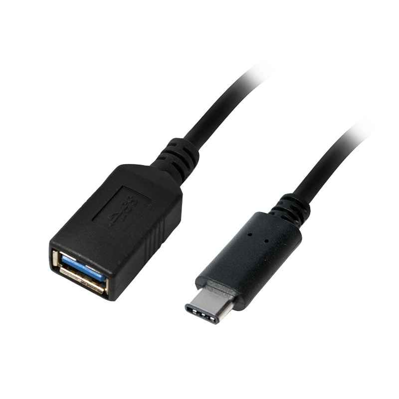 LogiLink Câble Adaptateur USB-C vers USB-A, USB 3.2 Gen 2 (3.1 Gen 2), 0,15 m, Noir