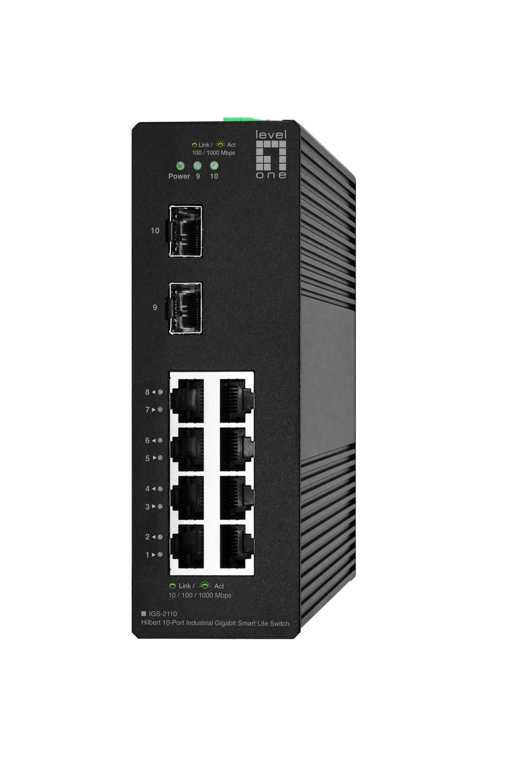 LevelOne IGS-2110 commutateur réseau Géré L2 Gigabit Ethernet (10/100/1000) Noir