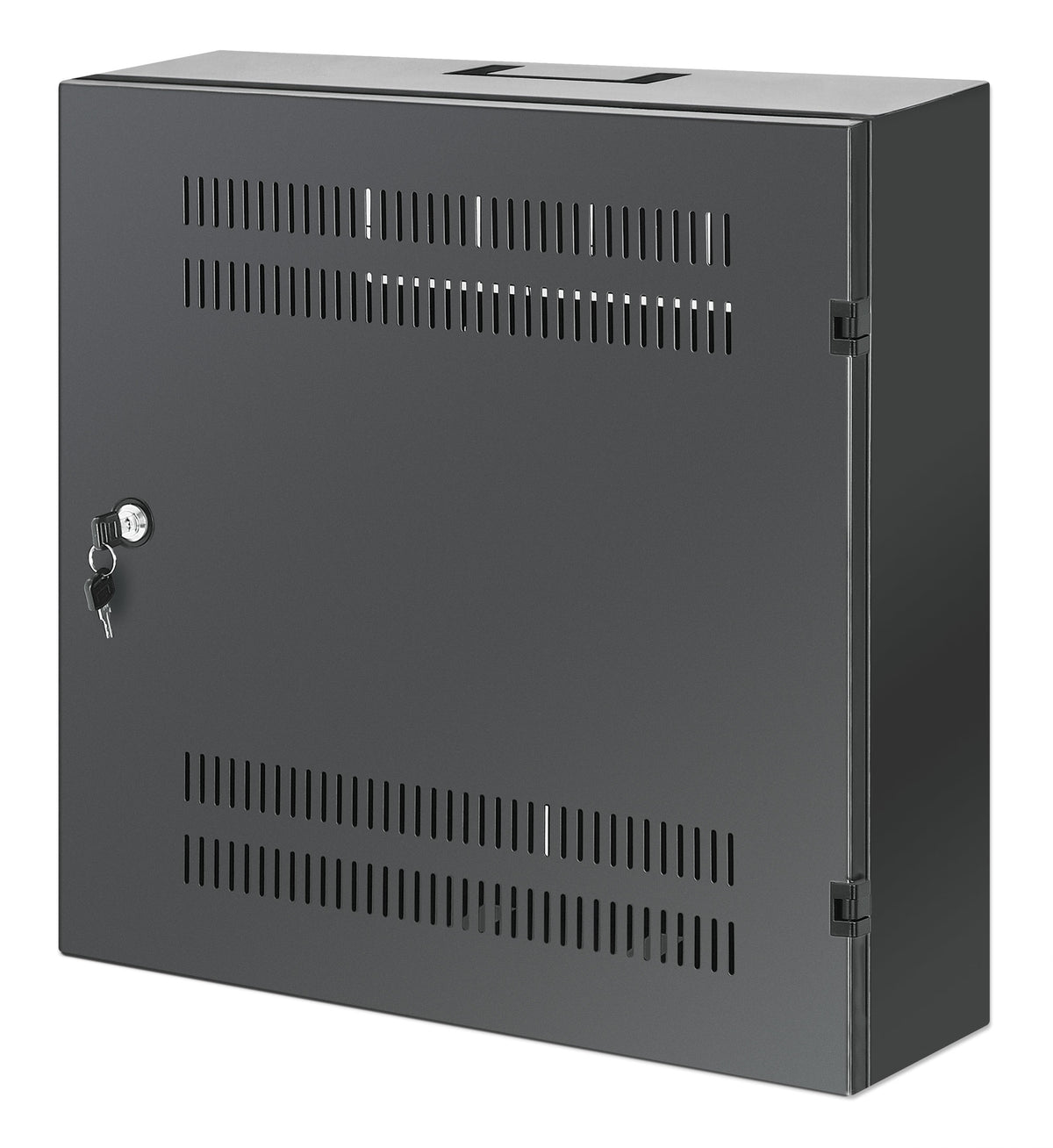 Intellinet Coffret mural 19" extra-plat, rails 4U horizontaux et 2U verticaux, profondeur 170 mm, Noir RAL 7021