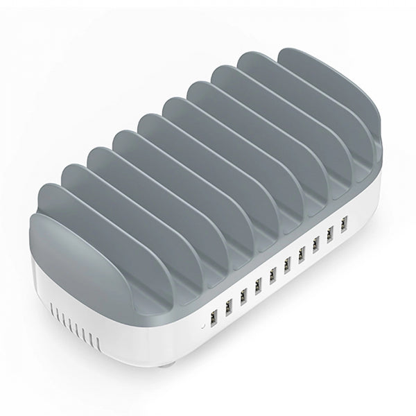 Orico Desktop Charger DUK-10P-V1, 120W, 2.4A, 10 x USB-A, White