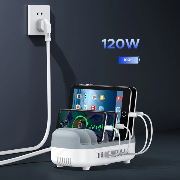 Orico Desktop Charger DUK-10P-V1, 120W, 2.4A, 10 x USB-A, White