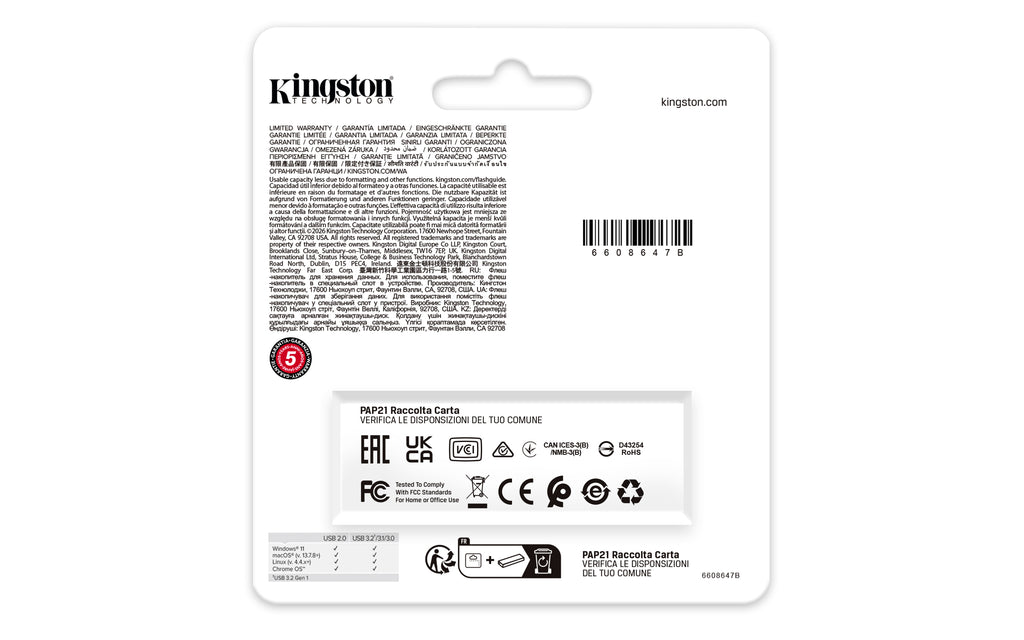 Kingston Technology DataTraveler 256Go Stockage portable USB 3.2 Gen 1 Exodia Noir + Vert