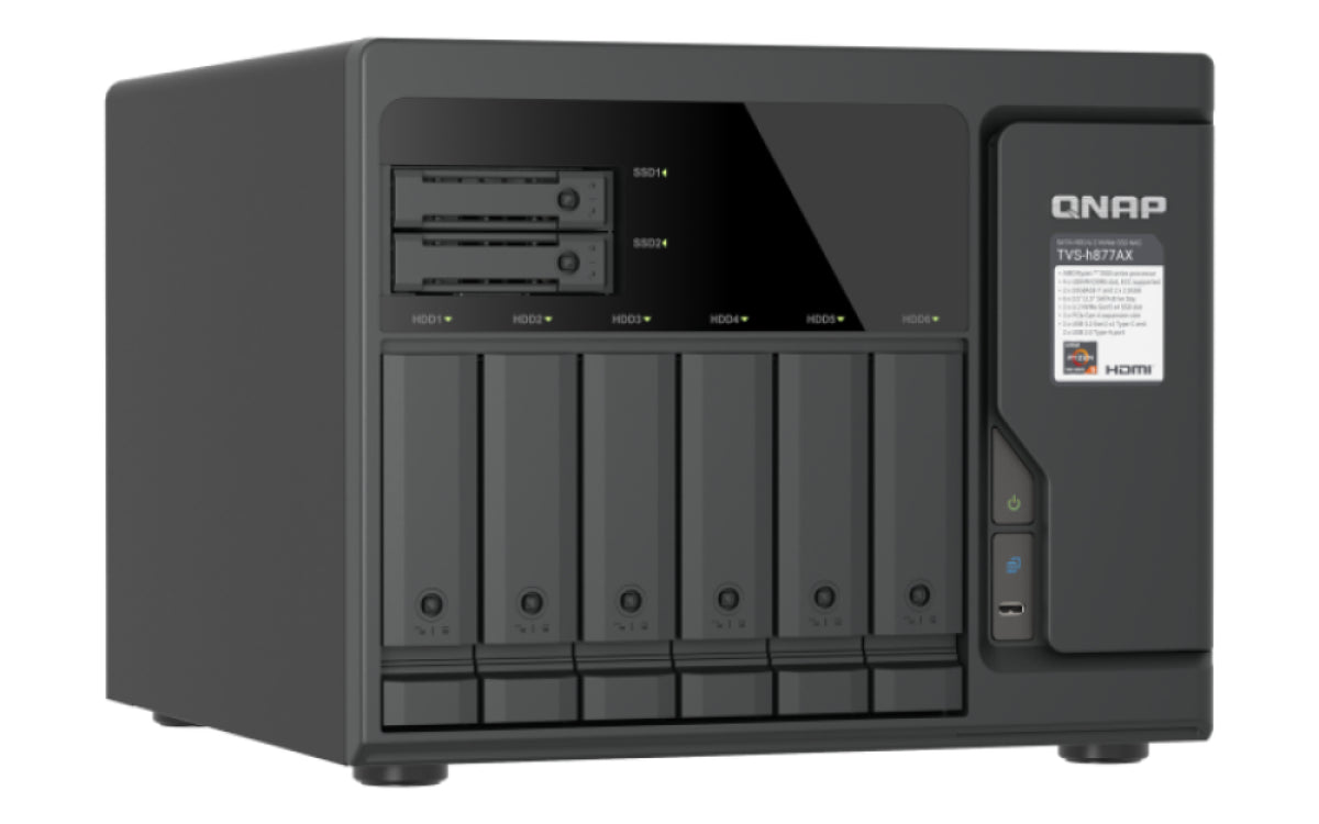 QNAP TVS-H877AX NAS Tower AMD Ryzen™ 5 16 Go DDR5 QNAP QTS Noir