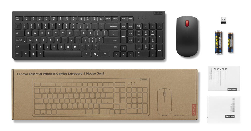 Lenovo 4X31R64485 clavier Souris incluse Bureau RF sans fil Finlandais, Suédois Noir