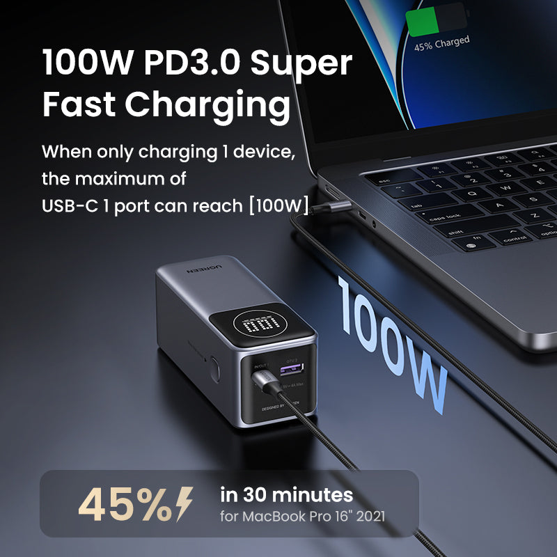 Ugreen 12000mAh 100W Fast Charging Powerbank - vue 3