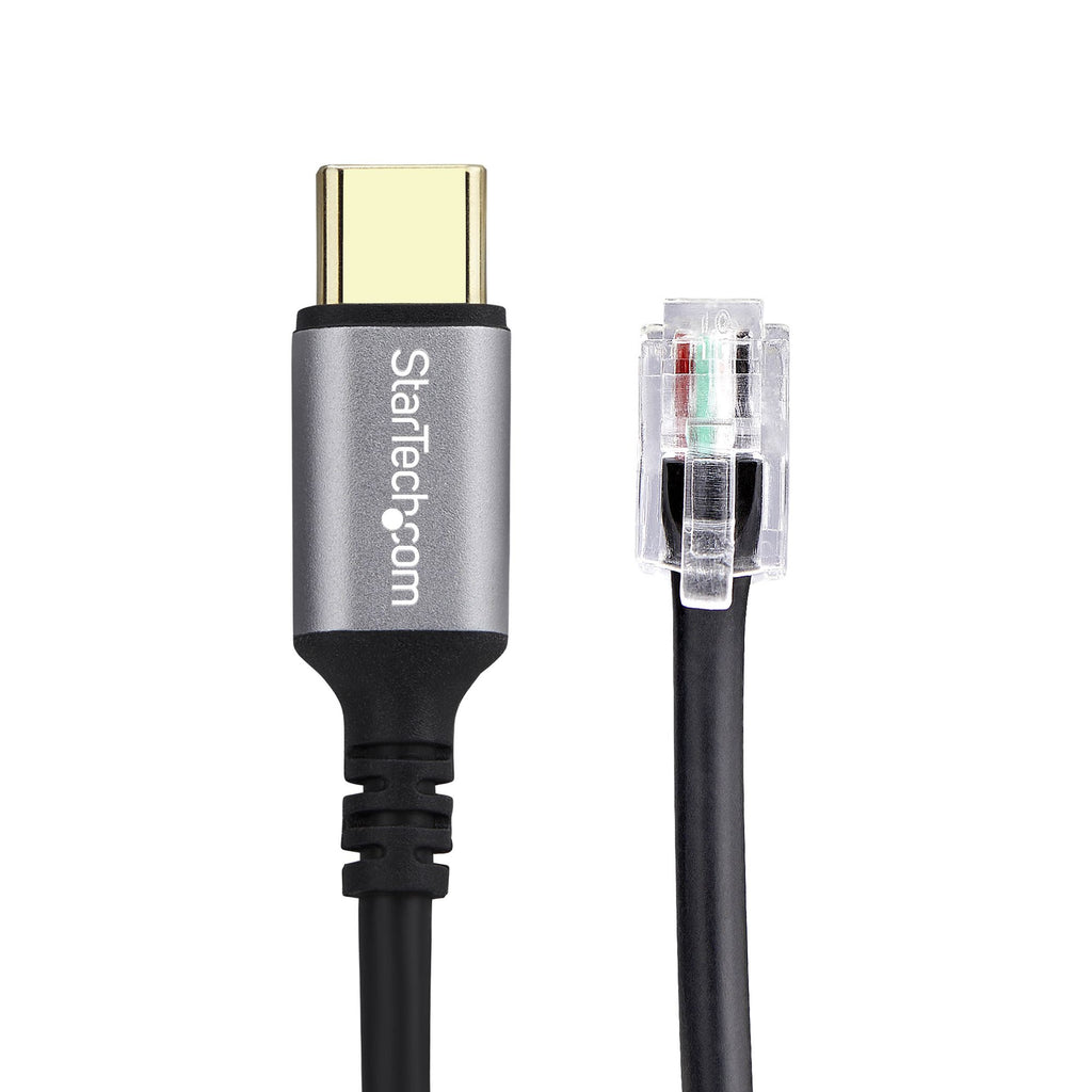 StarTech.com Adaptateur USB-C vers RJ9 pour Combiné Téléphonique et Casque, 1,8m