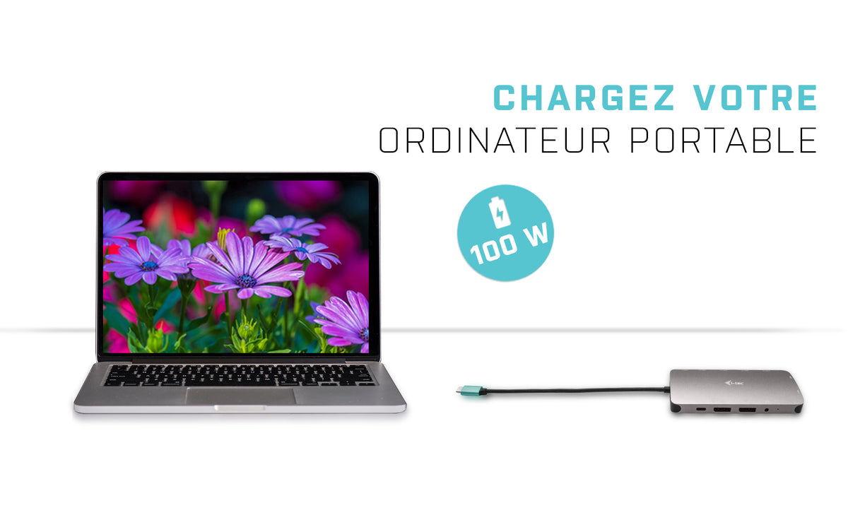 i-tec Metal USB-C Nano Station d'accueil Triple Affichage et Power Delivery 100W