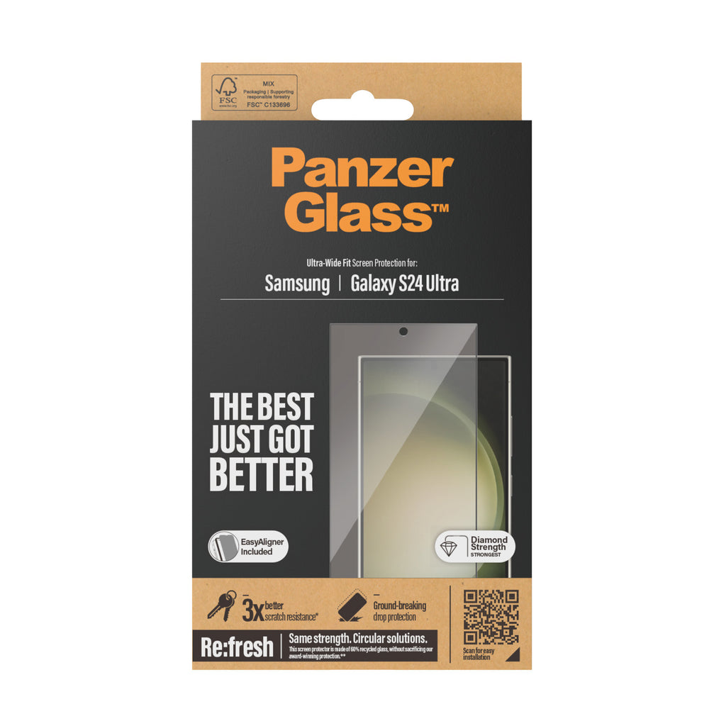 PanzerGlass ® Screen Protector Samsung Galaxy S24 Ultra | Ultra-Wide Fit w. EasyAligner Protection d'écran transparent 1 pièce(s)