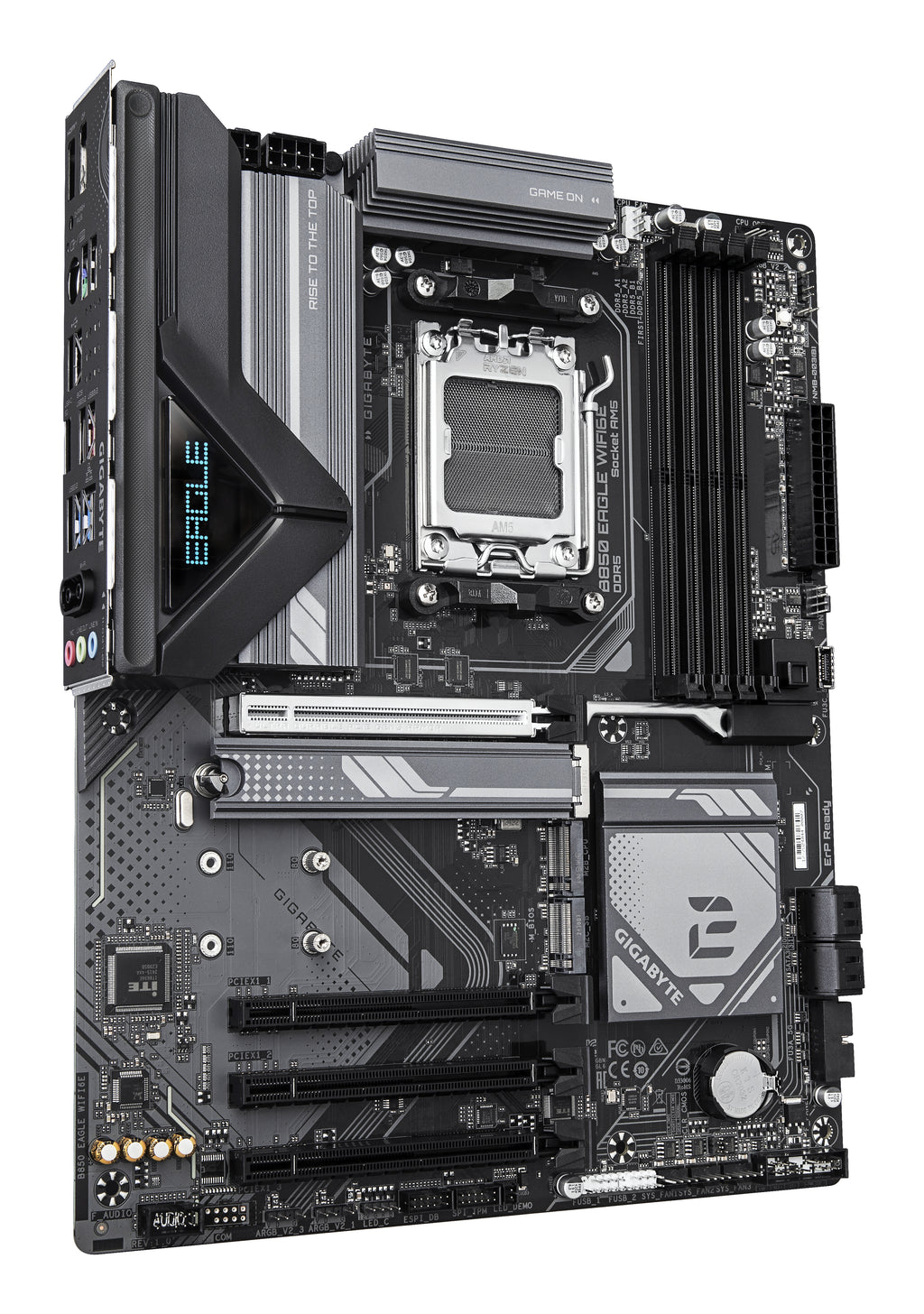 GIGABYTE B850 EAGLE WIFI6E Carte Mère - AMD Ryzen 9000 Series CPUs, VRM numérique 8+2+2 phases, jusqu'à 8200MHz DDR5 (OC), 1xPCIe 5.0 + 2xPCIe 4.0 M.2, LAN GbE, WIFI 6E, USB 3.2 Gen 2