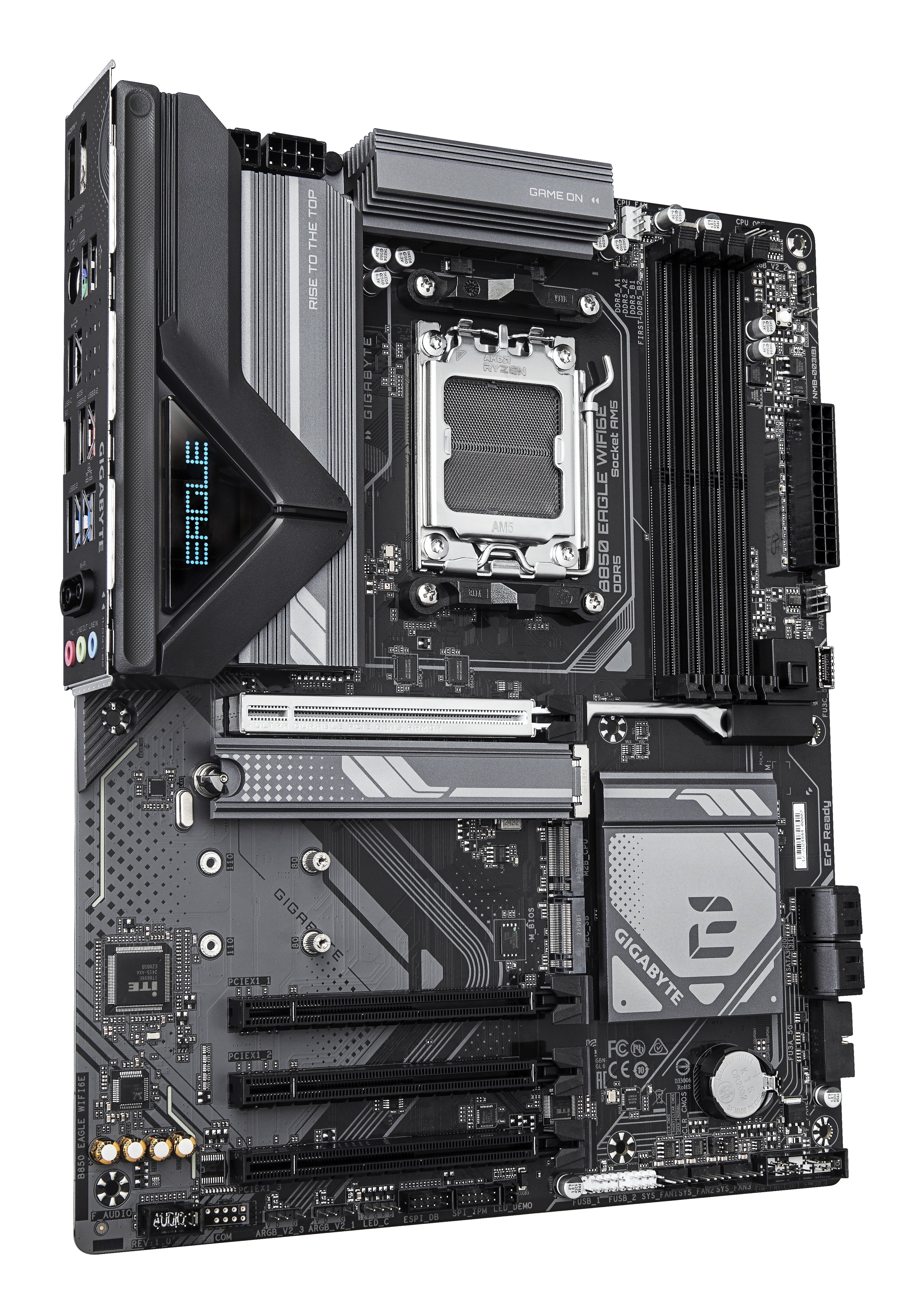 GIGABYTE B850 EAGLE WIFI6E Carte Mère - AMD Ryzen 9000 Series CPUs, VRM numérique 8+2+2 phases, jusqu'à 8200MHz DDR5 (OC), 1xPCIe 5.0 + 2xPCIe 4.0 M.2, LAN GbE, WIFI 6E, USB 3.2 Gen 2