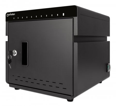 Manhattan Armoire de charge USB-C de bureau 10 appareils (iPad jusqu’à 11"), pour tablettes et smartphones, compartiment