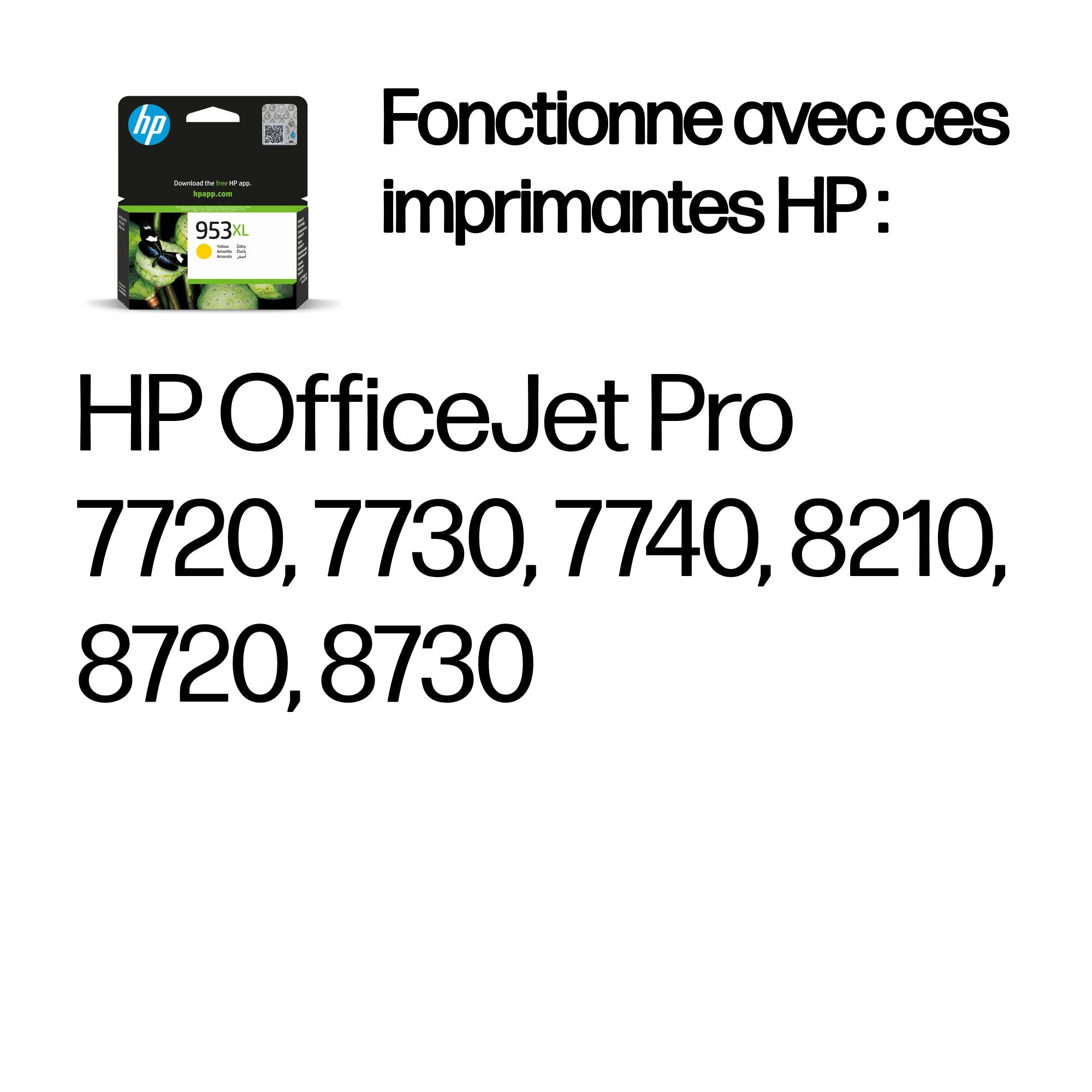 HP 953XL Cartouche d’encre jaune grande capacité authentique